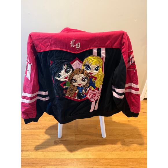 Vintage Lil Bratz Jacket Girls Large Embroidered Cartoon Varsity 2XL - Picture 3 of 4